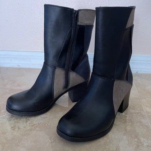 Women's Leather Patchwork Boots Size 8M